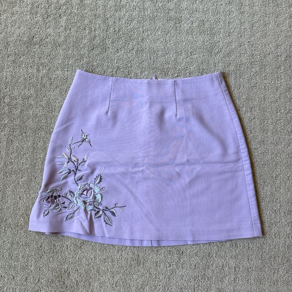 Lavender Embroidered Women's Skirt